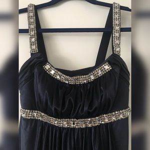 Max Studio Navy embellished formal/prom gown dress